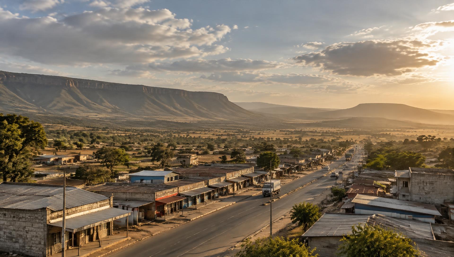 Rift Valley townscape near Maai Mahiu